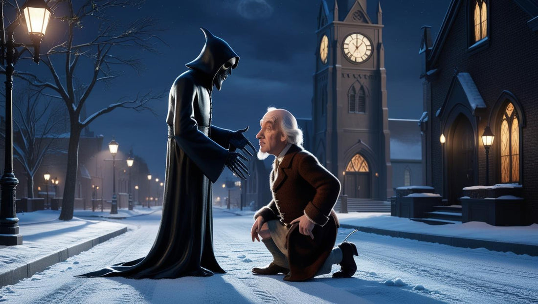 ghost of christmas yet to come and scrooge
